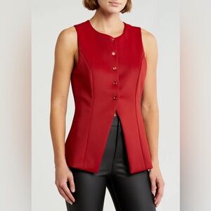 Hudson Red Button-Up Scuba vest